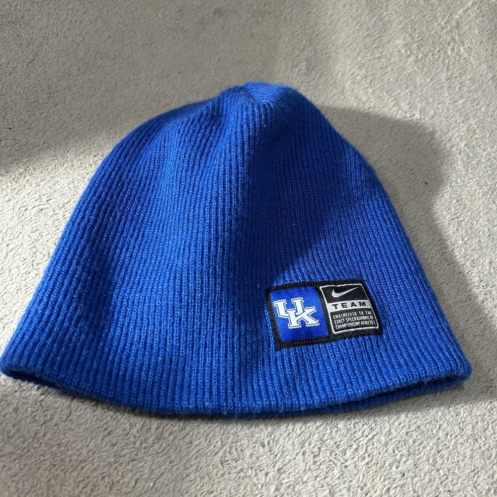 Nike University of Kentucky Wildcats Youth Blue Beanie Knit Winter Hat Logo